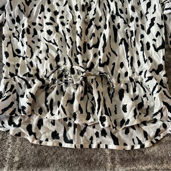 Rails Marti Ivory Cheetah Blouse Rayon - Picture 5 of 8